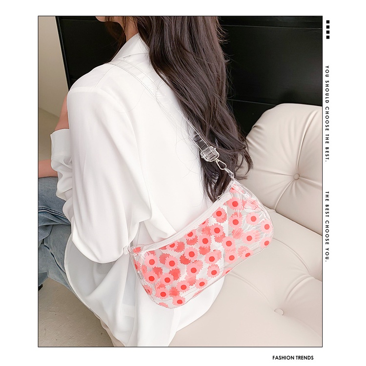 Túi Đeo Chéo Trong Suốt In Họa Tiết Dễ Thương Phong Cách Hàn Quốc Thời Trang Mùa Hè 2023 Cho Nữ