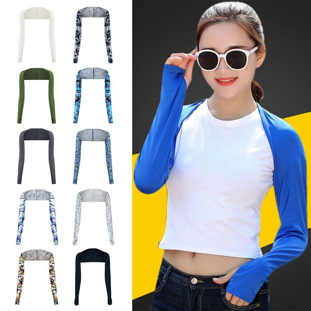 MUVAKO Găng Tay Áo Choàng Cổ Hở Ngón Thời Trang Thể Thao Ngoài Trời Cho Nữ