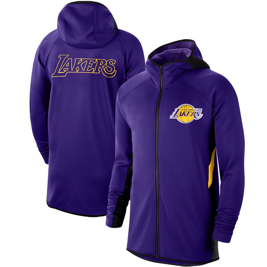 Áo Khoác Hoodie Thoáng Khí Có Khóa Kéo In Hình Ngôi Sao Bóng Rổ NBA Lakers Warriors