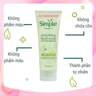 Tẩy Tế Bào Chết Simple Kind To Skin Smoothing Facial Scrub (150ml)