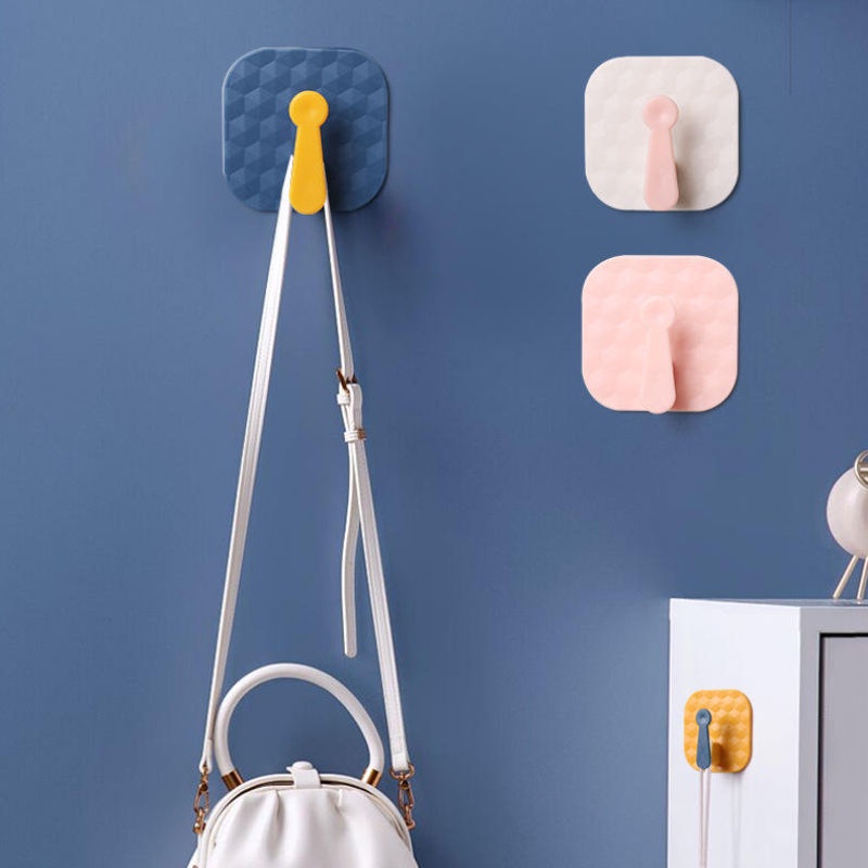 Móc Treo Đồ Dán Tường Không Để Lại Dấu Vết Màu Sắc Tương Phản Dành Cho Nhà Bếp Phòng Tắm