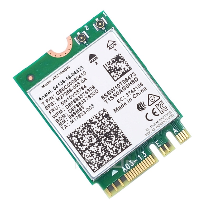 Bộ ChuyểN ĐổI Không Dây Bluetooth5 2 CáNh 5400Mb Alli AX210NGW Wifi6E