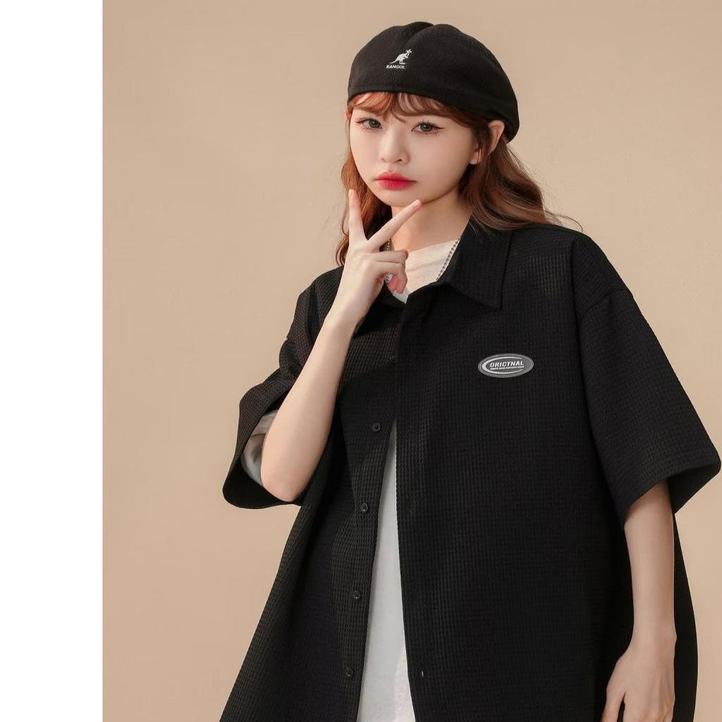 Áo Thun polo Tay Ngắn Vải Lụa Lạnh Thời Trang Công Sở Cho Nam Và Nữ