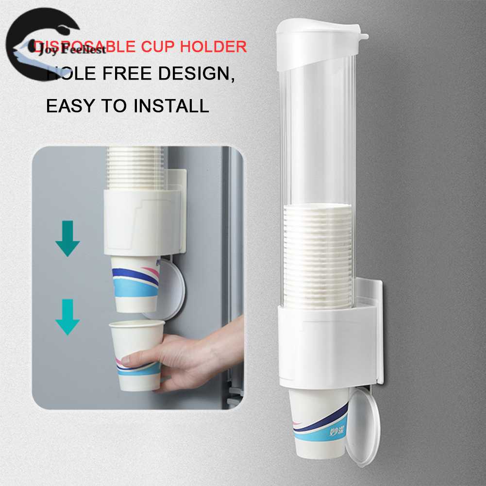 (White)Giá Đỡ Cốc Giấy Dùng Một Lần Bằng Nhựa Chống Bụi Tiện Dụng
