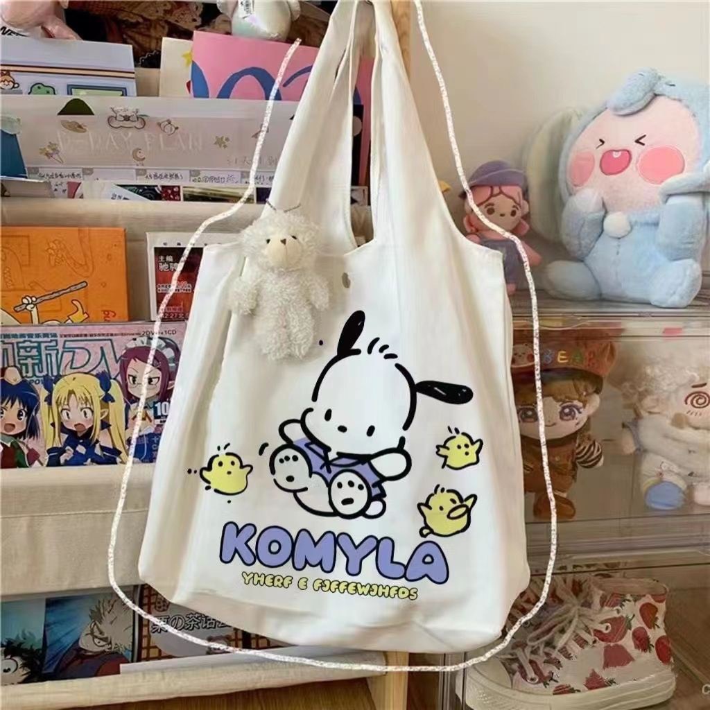 Túi Tote Vải Canvas Đi Học Gấu KOMILA Xinh Xắn Phong Cách Hàn Quốc MTT0335
