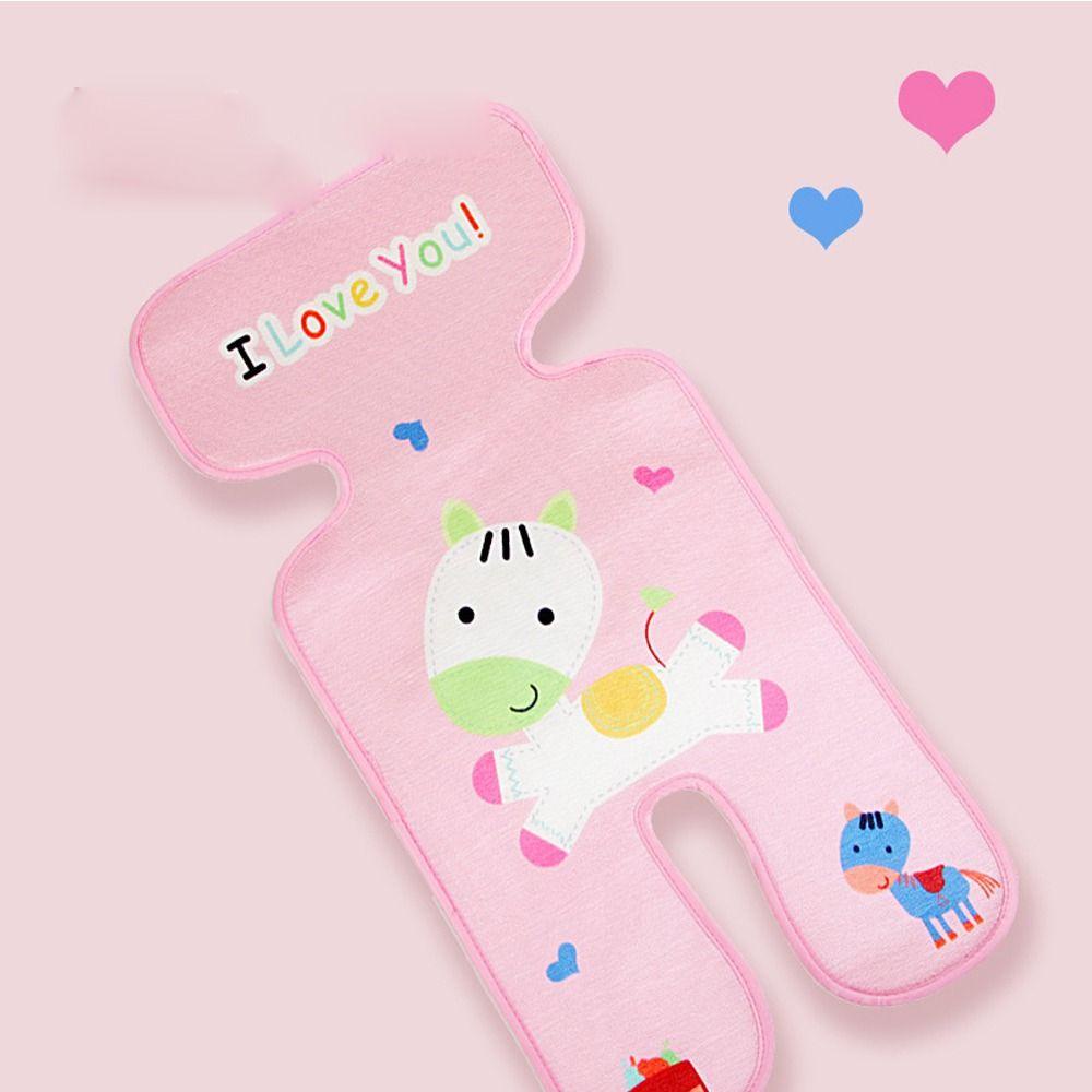 Đệm Lót Xe Đẩy Em Bé Bằng Lụa Lạnh Mềm Mại Thông Dụng Cho Mùa Hè