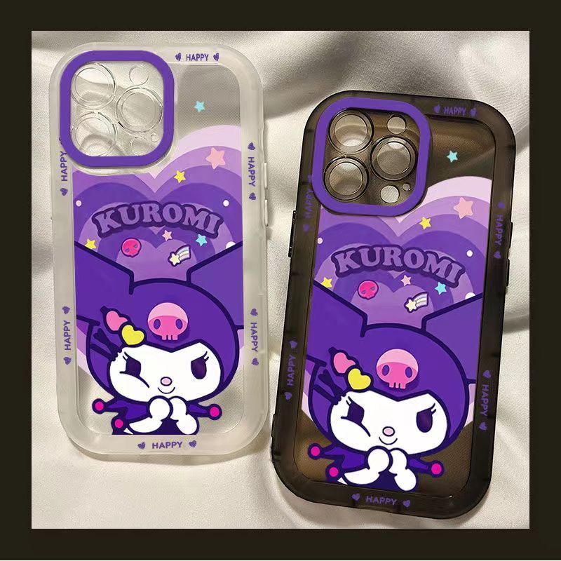 ✅Ốp Điện Thoại Mềm Trong Suốt Họa Tiết Kuromi Dễ Thương Cho Apple iPhone 14 / 13pro 12promax 7Plus Xr Xs Max Pk2