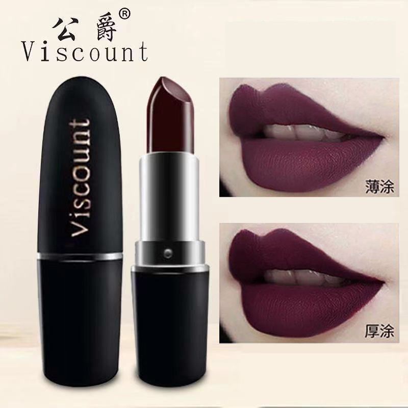 Phong Cách Mới Kiểu Mới#Son Môi Màu Đen Nho Tím Đậm Aura Màu Rượu Vang Đỏ Sẫm Ma Cà Rồng [E]