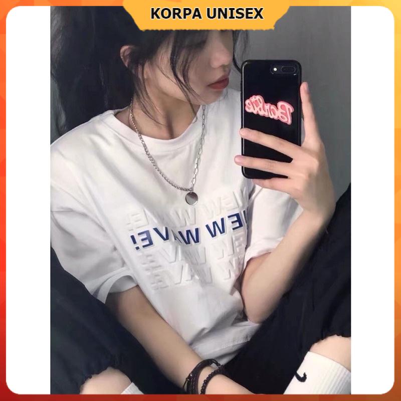 [ IN NỔI ] Áo thun tay lỡ form rộng in chữ NEW WAVE 2 - phông ulzzang oversize unisex nam nữ Korpa