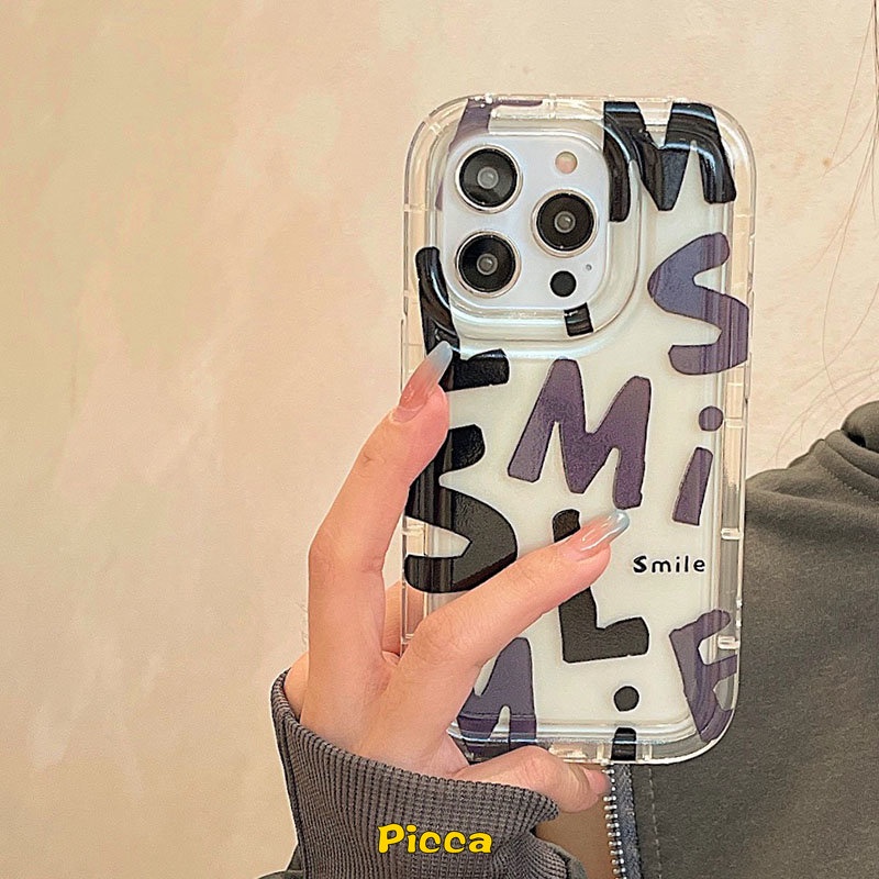 Ốp Điện Thoại TPU Mềm Trong Suốt Chống Sốc In Chữ Graffiti Cho iPhone 11 14 12 13 Pro Max XR 7Plus 7 8 6s 6 Plus X XS Max