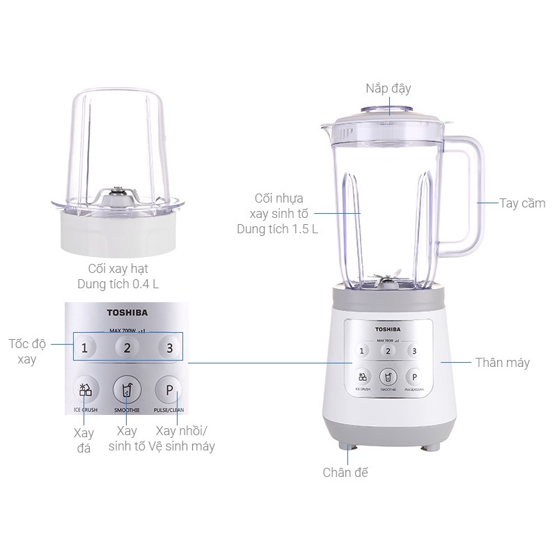 PHỤ KIỆN - Máy xay sinh tố Toshiba BL-70PR1NV / BL-70PR2NV