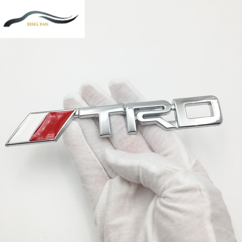 Miếng Dán LOGO TRD 3D Bằng Kim Loại Trang Trí Xe Hơi Thể Thao Toyota