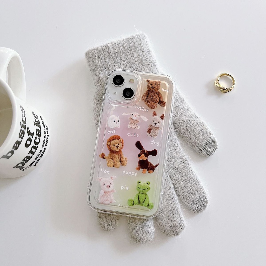 Ốp Điện Thoại Silicon TPU Mềm Trong Suốt Họa Tiết Dễ Thương Cho IPhone 14 13 11 12 Pro XS Max X XR 7 + 8 Plus