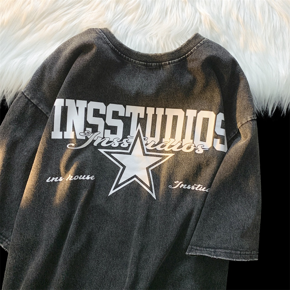 NRVP Áo Thun 100% Cotton Tay Ngắn Dáng Rộng In Họa Tiết Độc Đáo Phong Cách Hàn Quốc Thời Trang Cho Nam Và Nữ