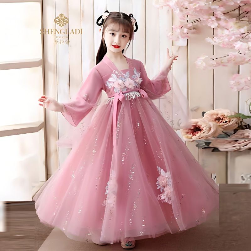 Bộ Hán Phục Phong Cách Trung Hoa Xinh Xắn Cho Bé Gái 12 Tuổi