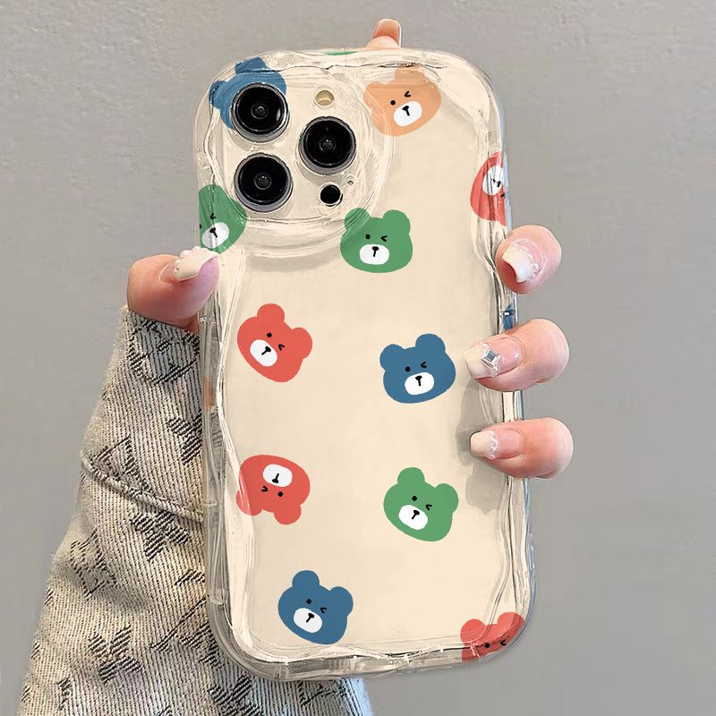 ✅Ốp Điện Thoại Trong Suốt Viền Cong Hình Gấu Chống Sốc Cho iPhone14 / 13promax 12 / 11 7 / 8p xs / xr Orb7