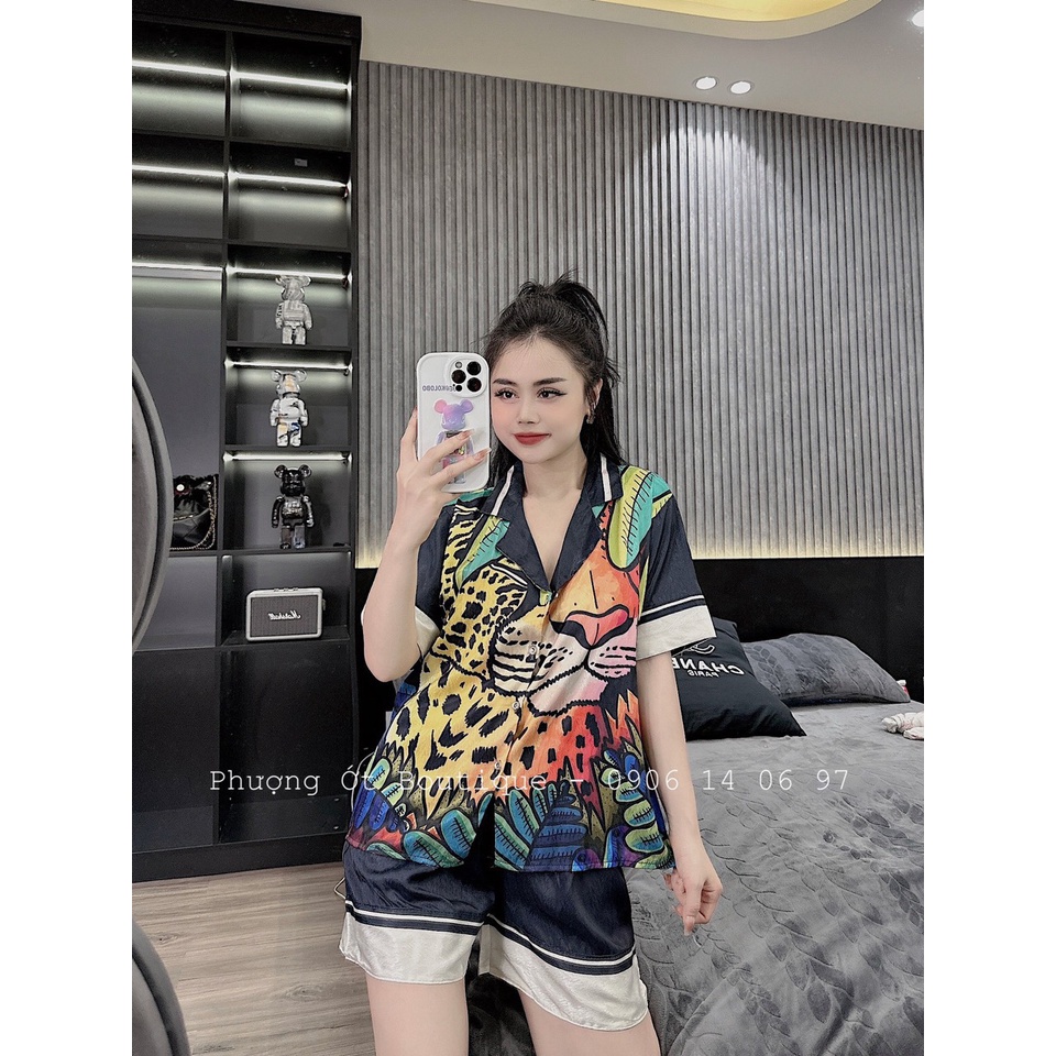 Đồ bộ, đồ pijama đùi mặc nhà phong cách quảng châu- Chất liệu gấm xước ĐB13000150| Nguyễn Hương Store | BigBuy360 - bigbuy360.vn