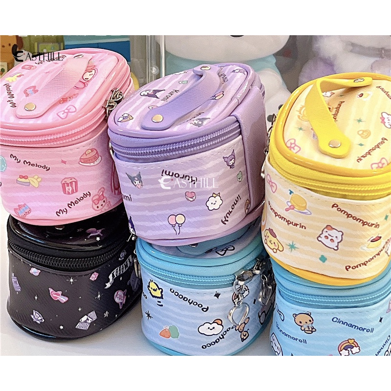 Ví Đựng Tiền Xu Mini Bằng PU Hình Mèo Cinnamoroll Kuromi KT Dễ Thương