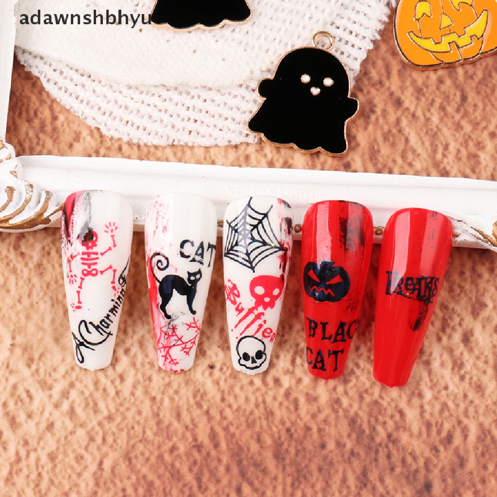 Miếng Dán Trang Trí Móng Tay Họa Tiết Halloween 3D Độc Đáo