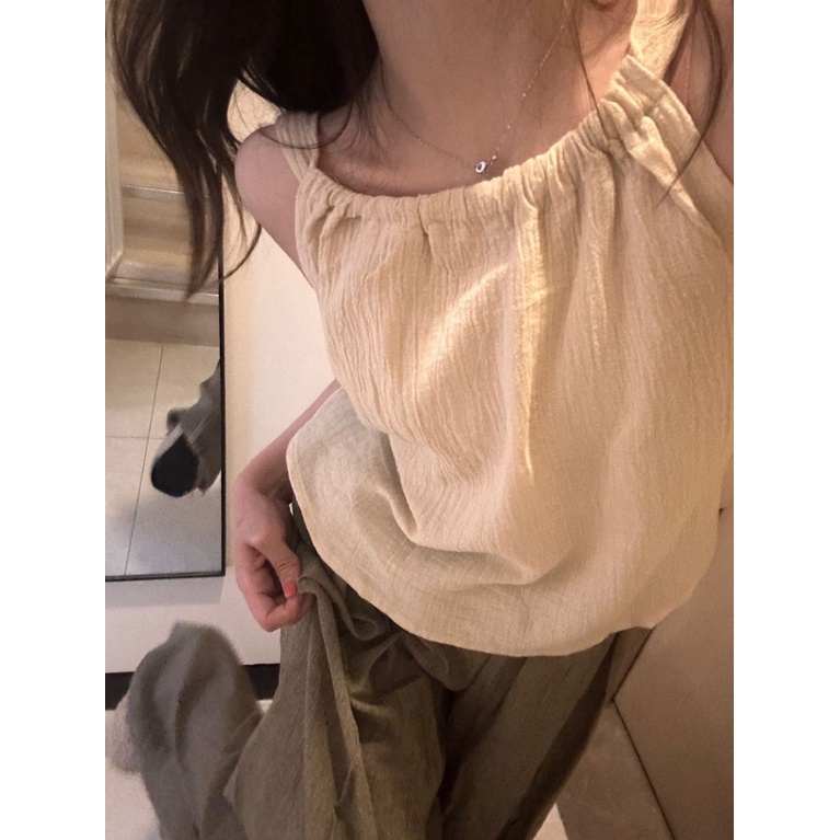 Áo Không Tay Dáng Ôm Thời Trang Mùa Hè Hàn Quốc 2023 Cho Nữ