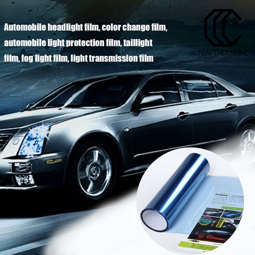 ☼60cmx30cm Car Light Styling Headlight Taillight Wrap Sheet Decal Sticker Film