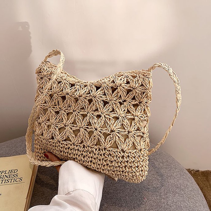 Ielgy Túi Đeo Chéo Vai Thiết Kế Rỗng Nhẹ Nhàng Phong Cách Kỳ Nghỉ Cho Nữ