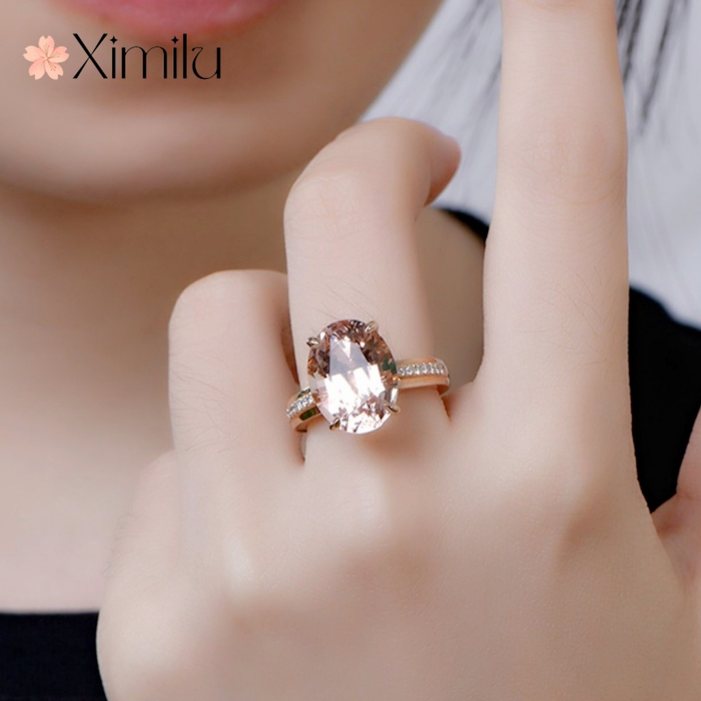 ⭐Nhẫn Mạ Vàng Hồng Đính Đá Quý Sang Trọng