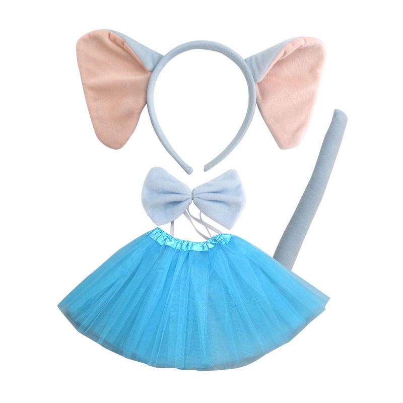 ✿ Băng Đô Nơ Tai Voi Hóa Trang Cho Bé Gái 1 / 3 / 4 Tuổi