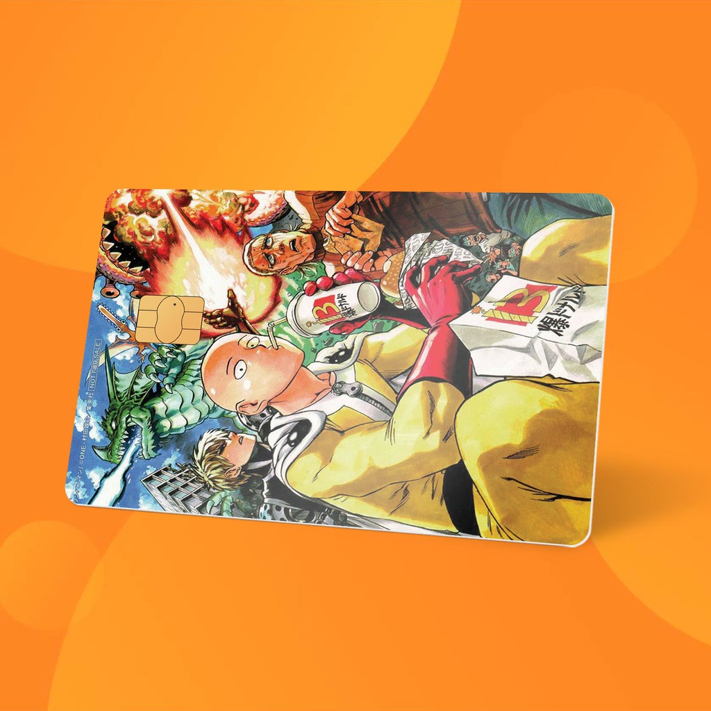 Miếng Dán Thẻ Card ONE PUNCH MAN | SKIN ATM, Thẻ Chung Cư Trang Trí - Chất Liệu Decal Vinyl Chống Nước
