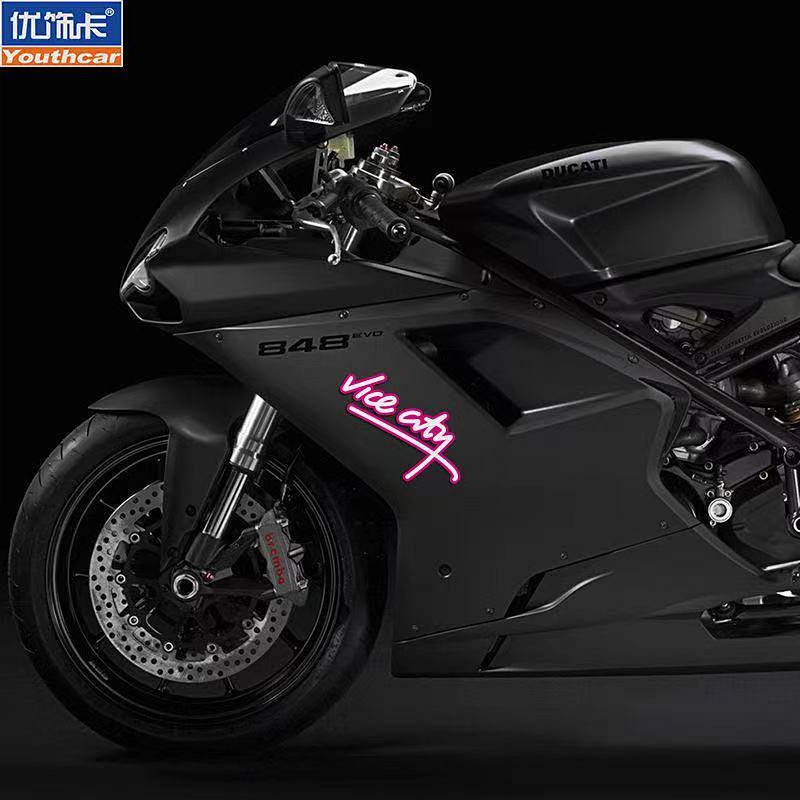 Miếng sticker Vice City GTA phản quang dán trang trí thân xe mô tô /ô tô Al2X