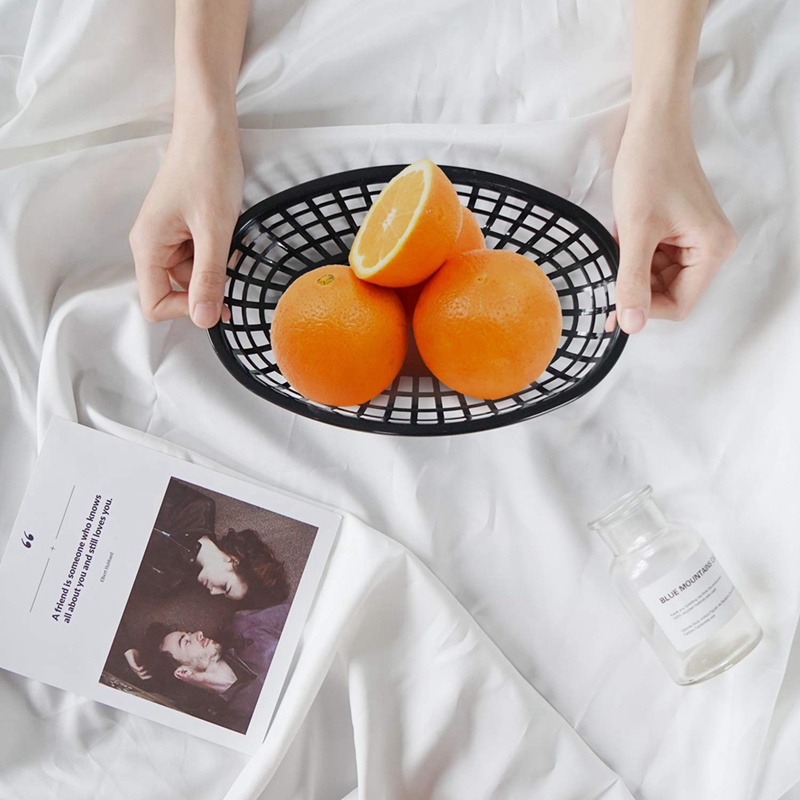 Set 24 Khay Đựng Thức Ăn Màu Đen Tiện Dụng Cho Nhà Hàng / Quán Bar