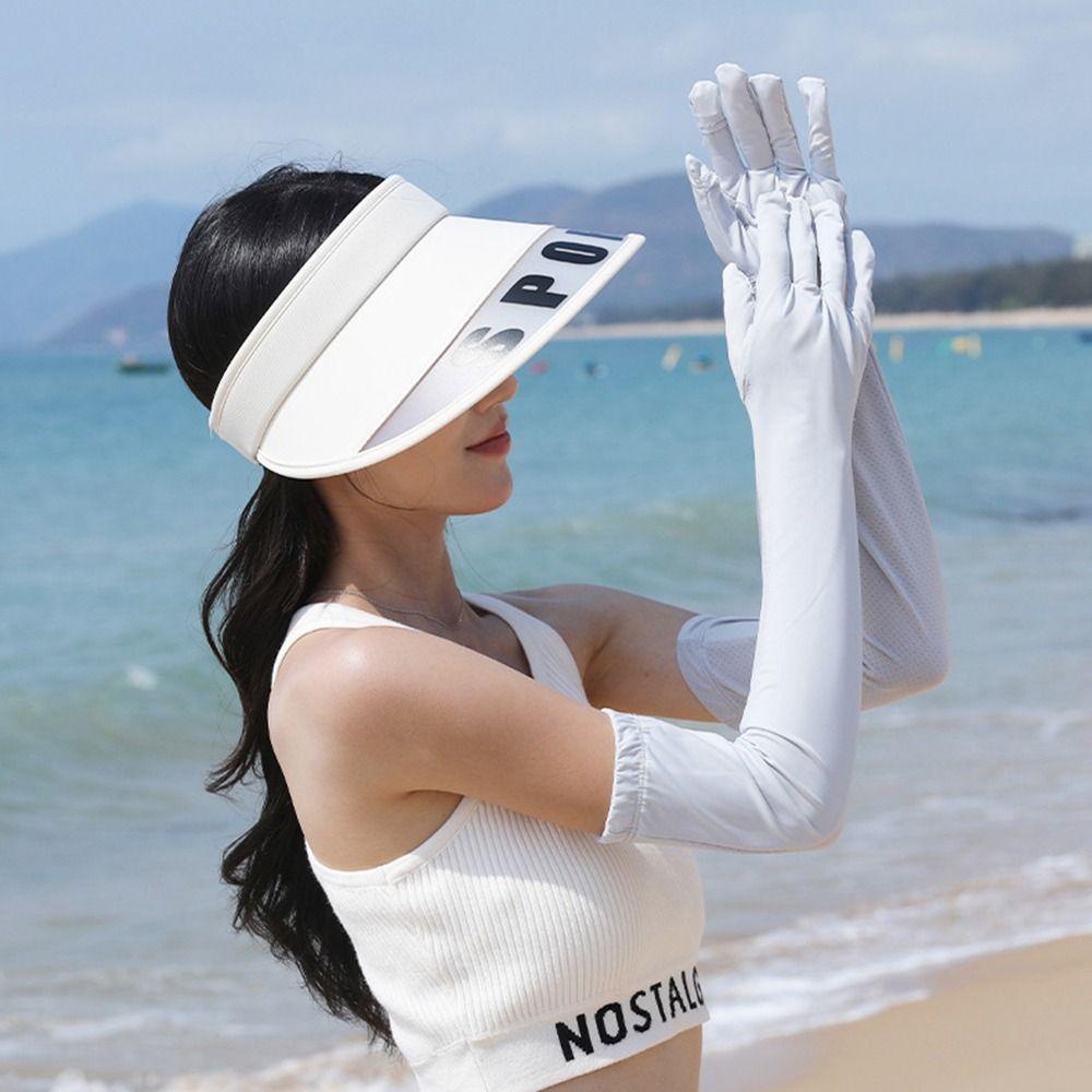 IVORY Găng Tay Lụa Lạnh Mỏng Có Thể Chạm Màn Hình Cảm Ứng Dành Cho Nữ