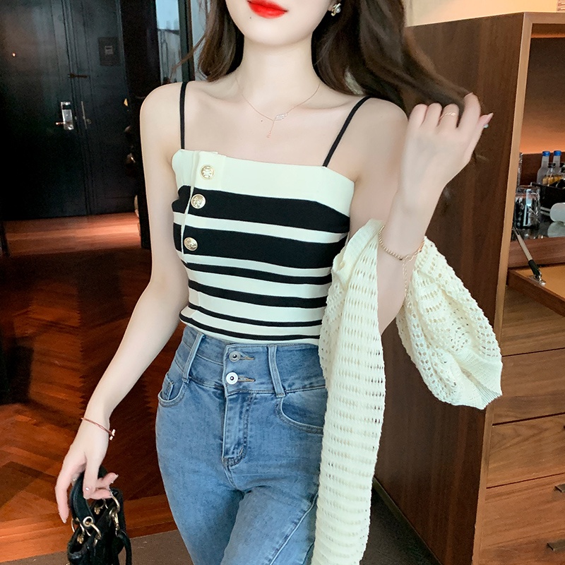 NRVP Áo Tank Top Màu Sắc Đơn Giản Thoải Mái Quyến Rũ Cho Nữ