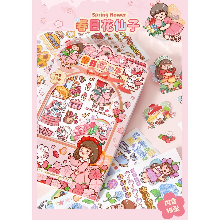 Hình Dán Nhân Vật Hoạt Hình Dễ Thương Đơn Giản Và Dễ Sử Dụng Để Trang Trí Phông Nền Cửa Hàng Tiện Lợi