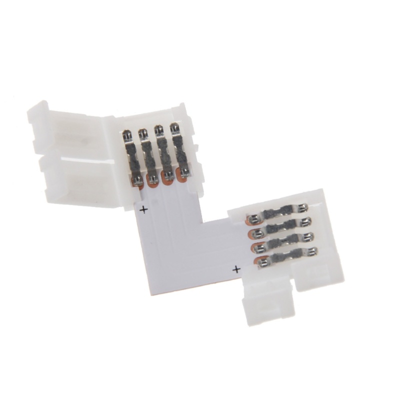 Đầu Nối Đèn LED 4 Pin Chữ L Góc Phải 10mm 5050 RGB LED Chất Lượng Cao