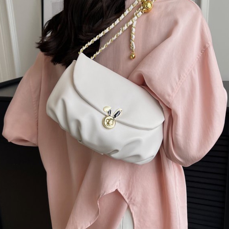 Túi Đeo Vai Màu Kẹo Phối Dây Xích Đơn Giản Thời Trang Cho Nữ