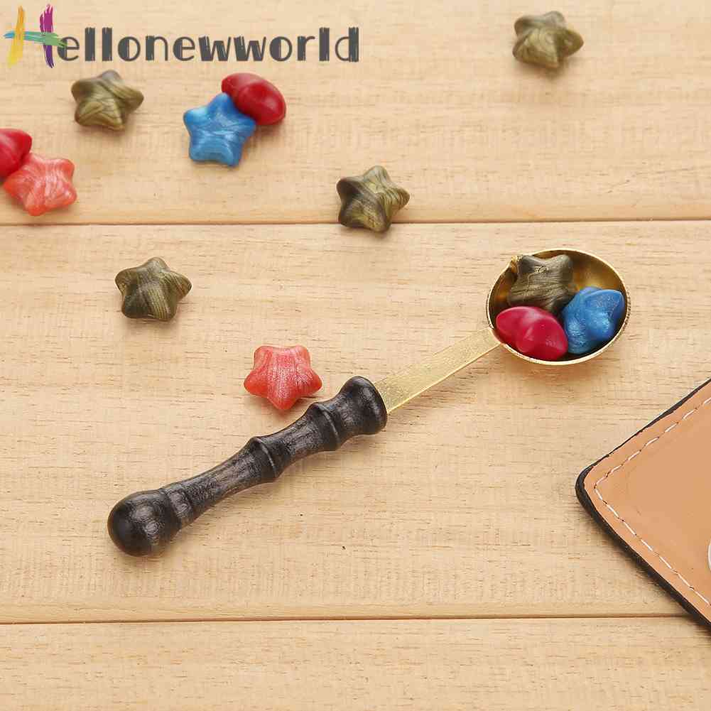 Muỗng Thẻ Sáp Niêm Phong Thiệp Mời Tay Cầm Bằng Gỗ Phong Cách Vintage