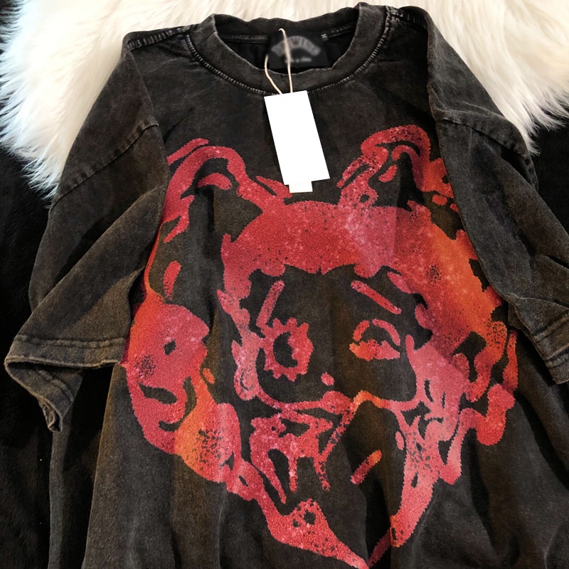 NRVP Áo Thun 100% Cotton Tay Ngắn Dáng Rộng In Họa Tiết Độc Đáo Phong Cách Hàn Quốc Thời Trang Cho Nam Và Nữ