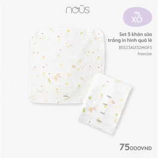 Set 05 chiếc khăn sữa Nous Bamboo kháng khuẩn
