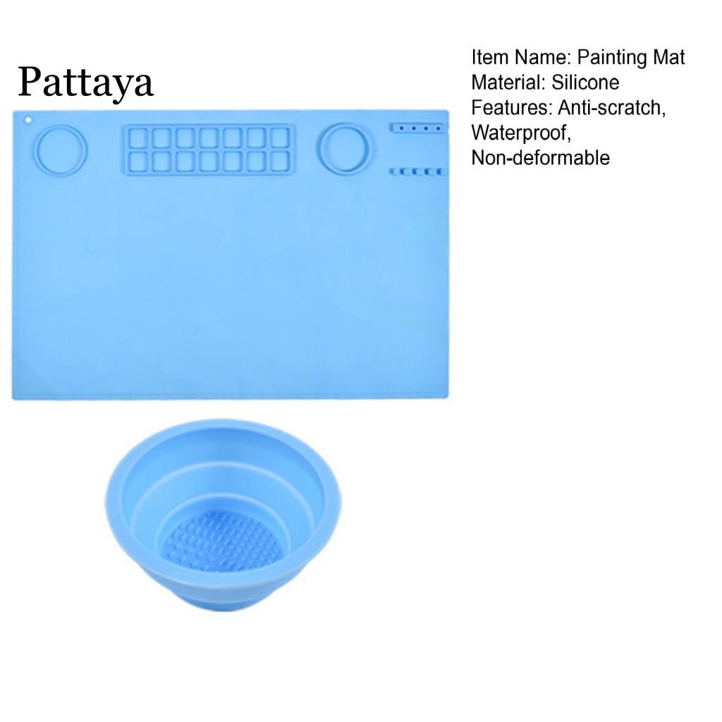 1 Bộ Thảm Vẽ Silicone Hình Chữ Nhật Chống Trầy Xước