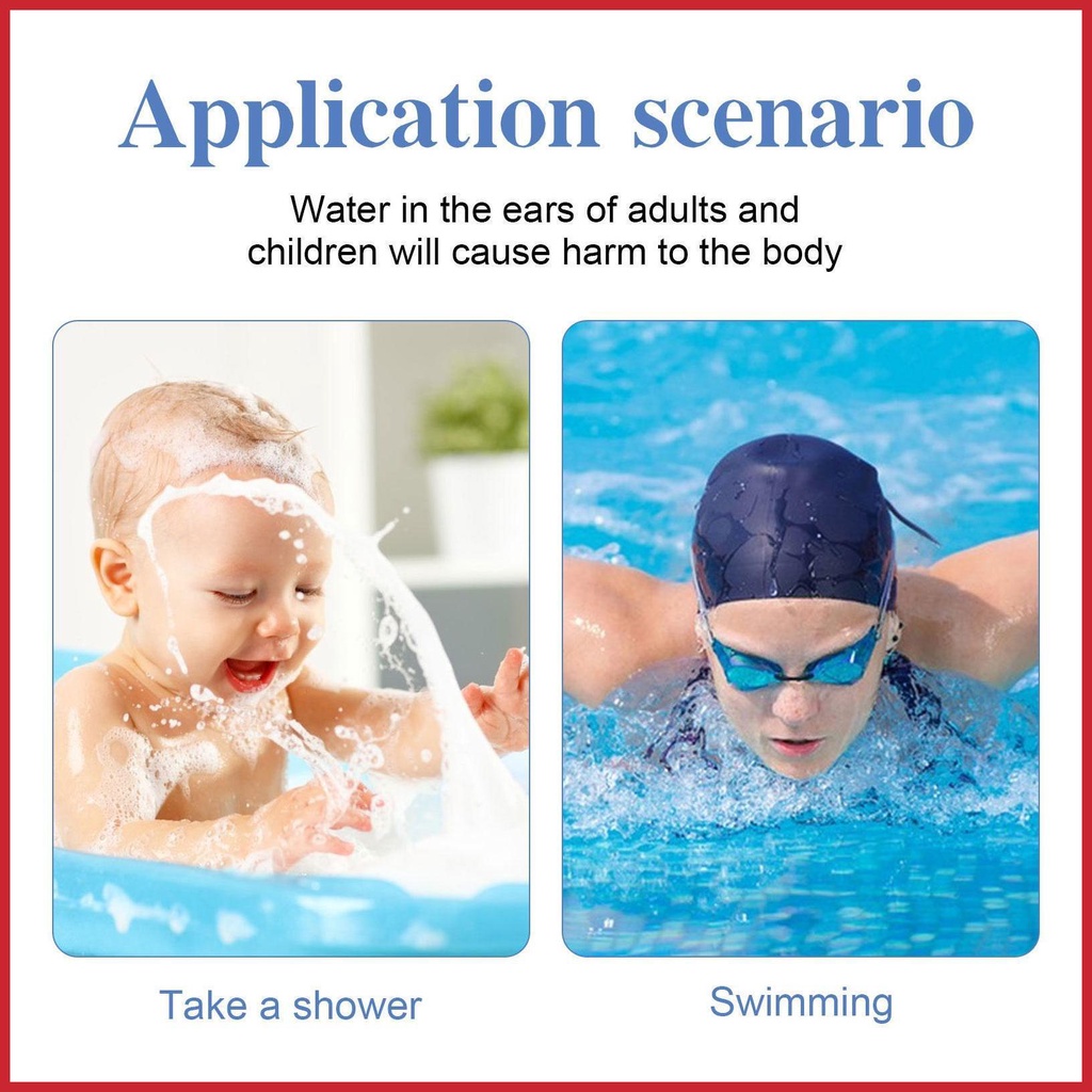 Bộ 60 Miếng Dán Chống Thấm Nước Bảo Vệ Tai Khi Tắm / Bơi Cho Bé