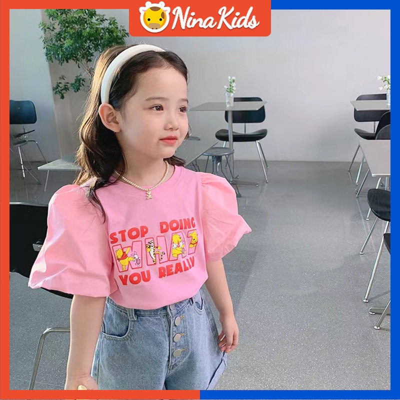 Áo Thun Thời Trang Mùa Hè Phong Cách Hàn Quốc Cho Bé Gái 0-6 Tuổi