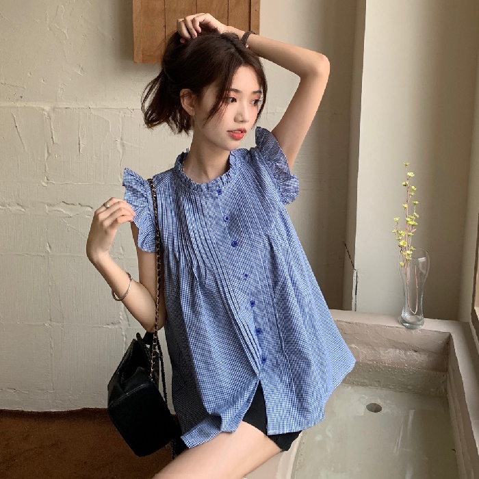 Áo Sơ Mi cotton chiffon Phong Cách Hàn Quốc Thời Trang Cho Nữ 12Z23031611