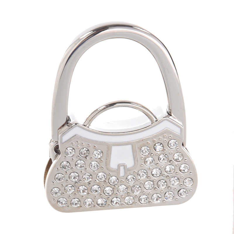 Bộ 2 Móc Treo Túi Xách Bằng Kim Loại Đính Đá Dạng Gập Giá Đ