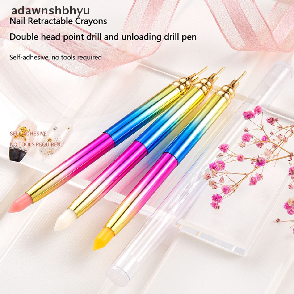 Bút Chấm Bi Hai Đầu Xoay Đính Đá Trang Trí Móng Nghệ Thuật