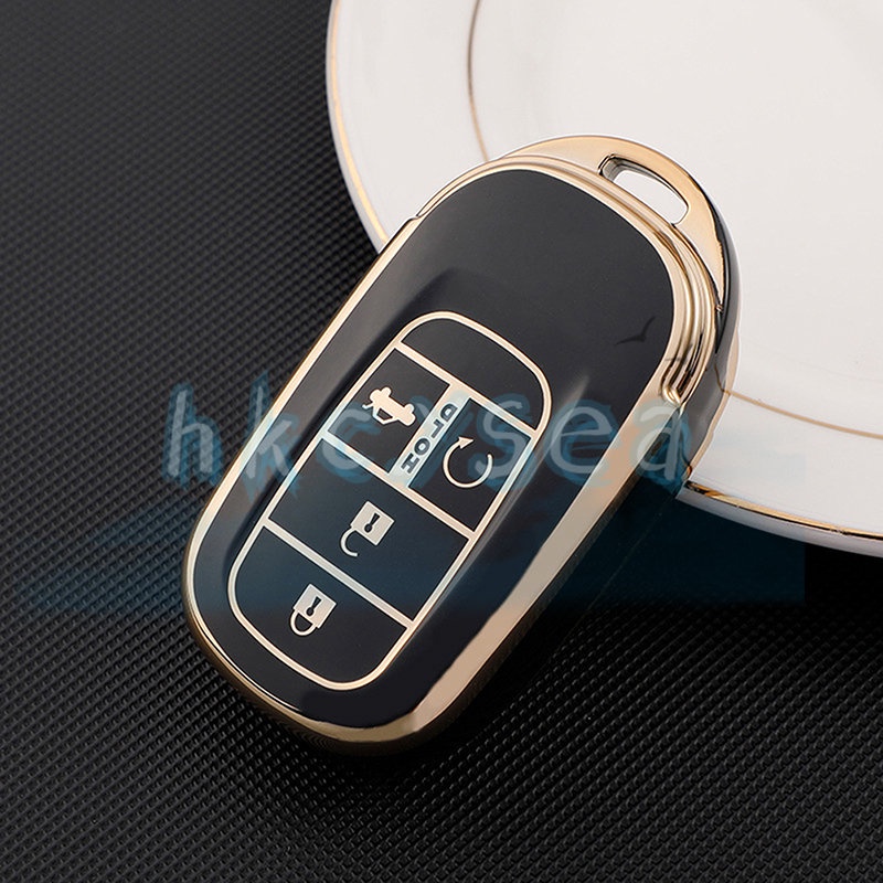 Vỏ Bọc Chìa Khóa Xe Hơi Bằng TPU Có 4 Nút Bảo Vệ Cho Honda Civic Accord HR-V CRV 2022 2023