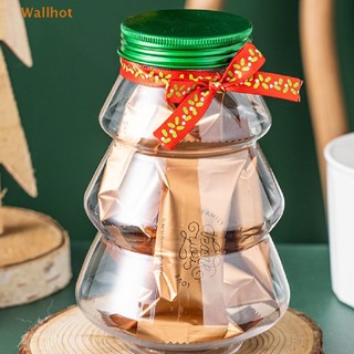 Wallhot> Christmas Handle Gift Boxes Clear Sweet Jar Candy Chocolate Snack Packing Xmas well