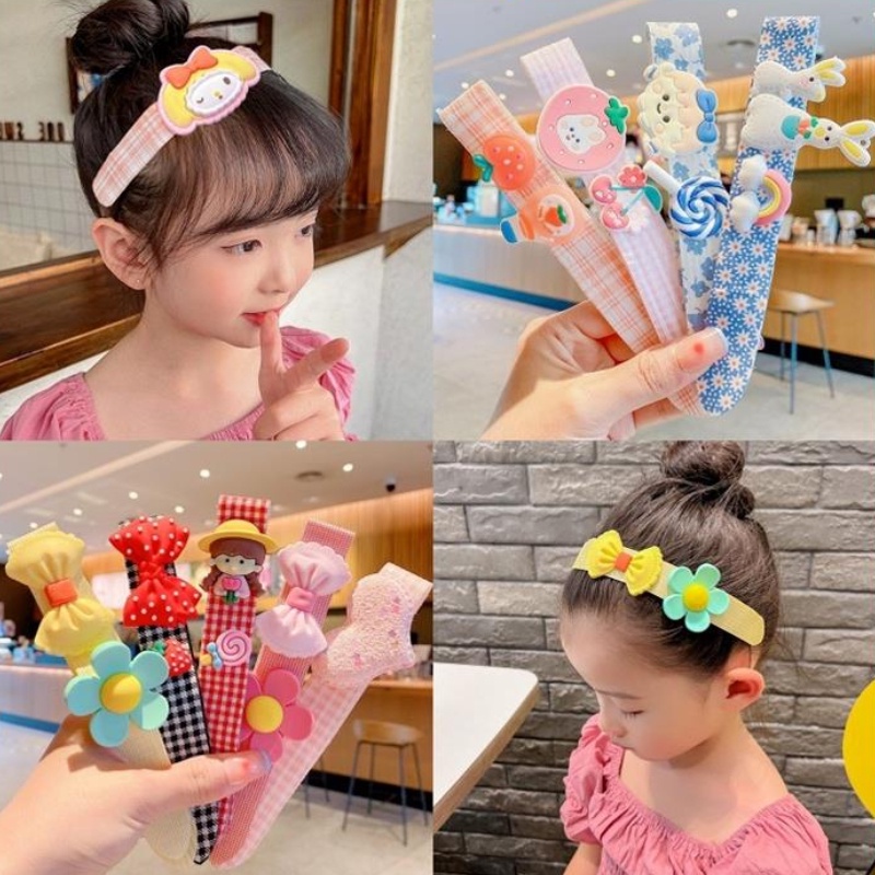 Set 1 / 2 Băng Đô Cài Tóc Hoạt Hình Xinh Xắn Cho Bé Gái