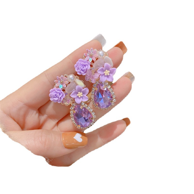 Hoa Tai Thiết Kế Đơn Giản Hình Giọt Nước Hoa