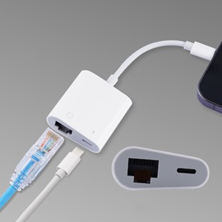  Bộ Chuyển Đổi Dây Cáp Mạng LAN RJ45 Với 3 Camera Và Cổng Sạc USB Cho iPhone   iPad 